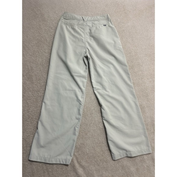 Vans Alder Relaxed Pants Women's 26‎ Beige Chino Pleated Front Wide Leg Skater - Picture 10 of 12